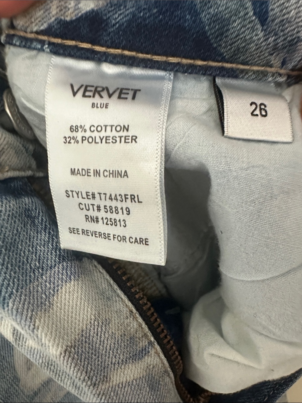 VERVET High Rise Vintage Flair Jeans with Floral designs NWT - Picture 12 of 13
